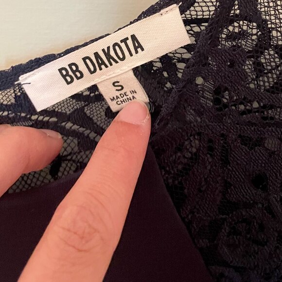 Navy Fit & Flare Dress || BB Dakota by Steve Madden - Picture 3 of 5